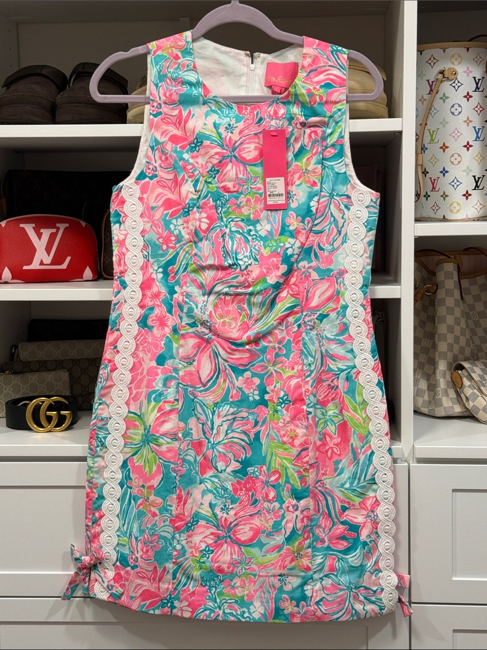 Lilly Pulitzer Mila Stretch Shift Dress Multi Hot On the Scene NWT